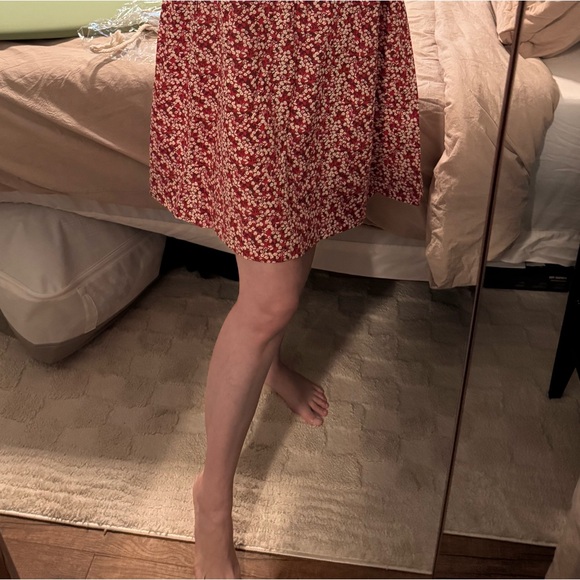 Apiece Apart Burgundy Floral Mini Dress - Picture 12 of 13